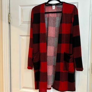 Heimish red/black cardigan